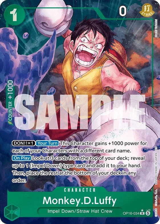 Monkey.D.Luffy (034) (Alternate Art) #op16-034 – The Time of Battle