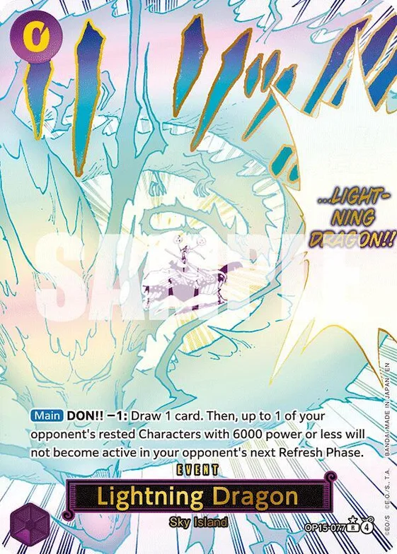 Lightning Dragon (Alternate Art) #op15-077 – Adventure on Kami's Island