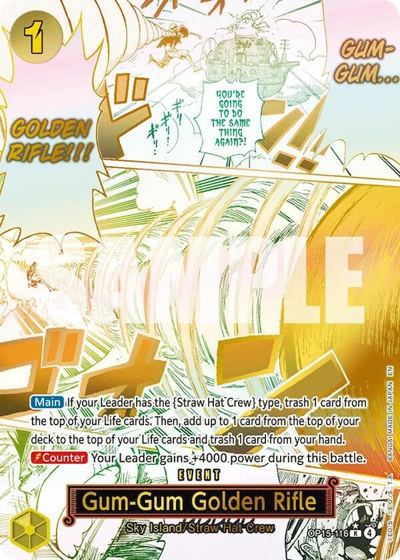 Gum-Gum Golden Rifle (Alternate Art) #op15-116 – Adventure on Kami's Island