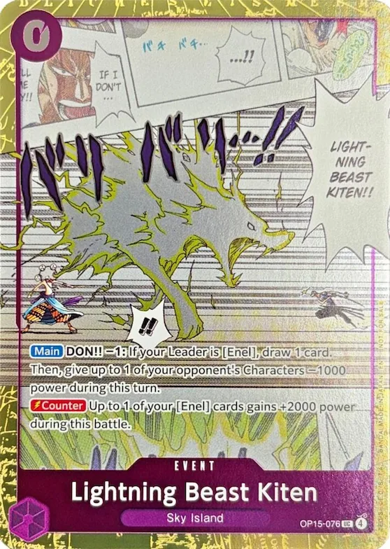 Lightning Beast Kiten (Dash Pack) #op15-076 – Adventure on Kami's Island