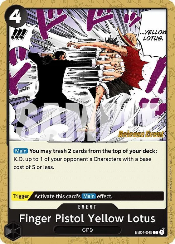 Finger Pistol Yellow Lotus #eb4-049 – Adventure on Kami's Island Release Event Cards