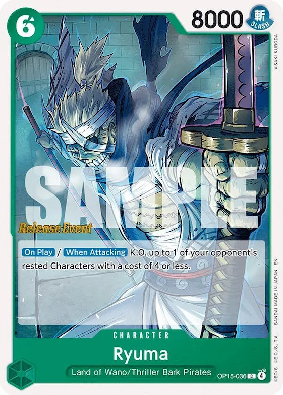 Ryuma #op15-036 – Adventure on Kami's Island Release Event Cards