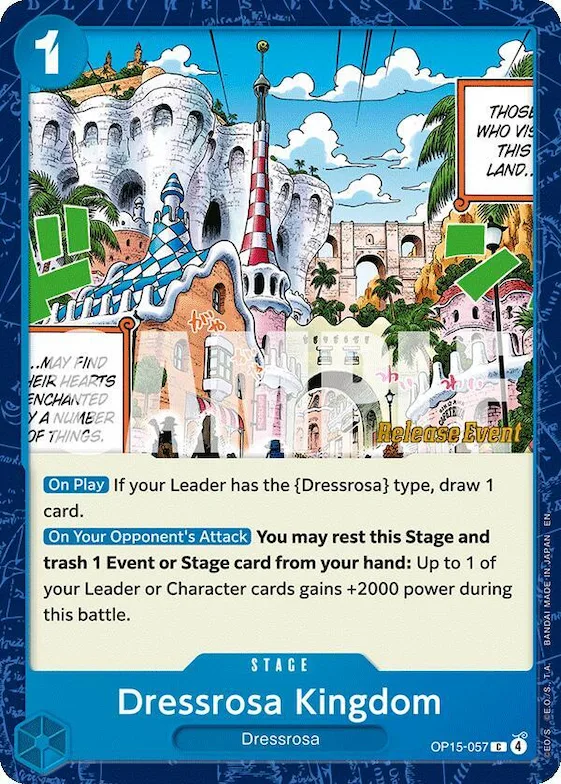 Dressrosa Kingdom #op15-057 – Adventure on Kami's Island Release Event Cards
