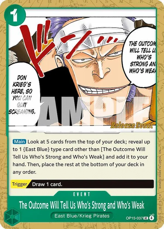 The Outcome Will Tell Us Who's Strong and Who's Weak #op15-037 – Adventure on Kami's Island Release Event Cards