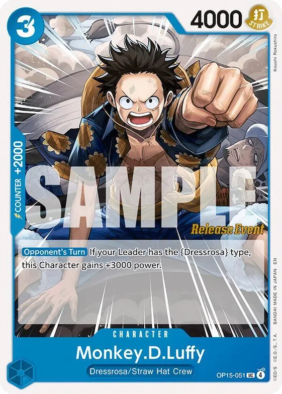 Monkey.D.Luffy (OP15-051) #op15-051 – Adventure on Kami's Island Release Event Cards