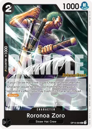 Roronoa Zoro (OP15-094) op15-094 – OP15 – Adventure on Kami's Island Release Event Cards