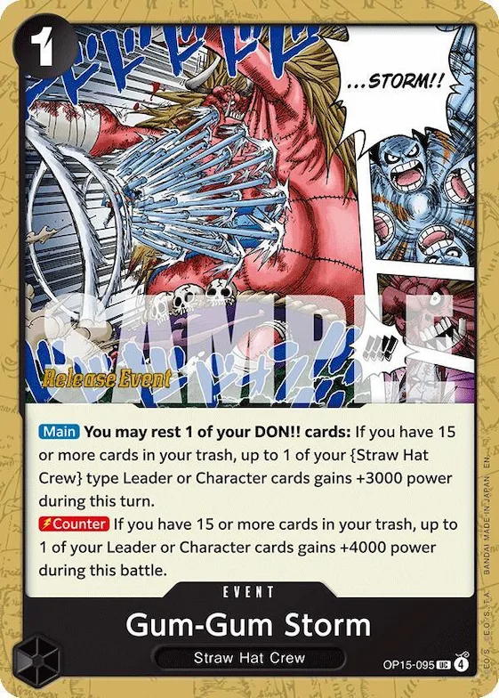 Gum-Gum Storm #op15-095 – Adventure on Kami's Island Release Event Cards