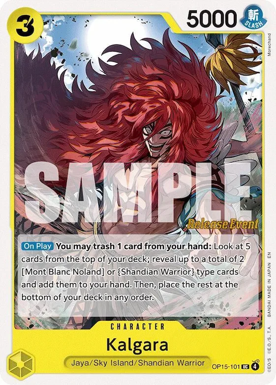 Kalgara #op15-101 – Adventure on Kami's Island Release Event Cards