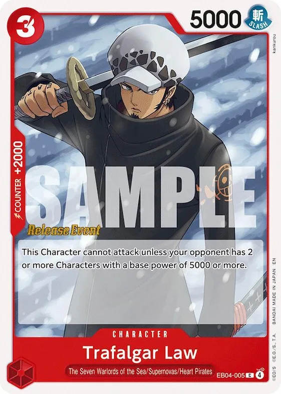 Trafalgar Law #eb4-005 – Adventure on Kami's Island Release Event Cards