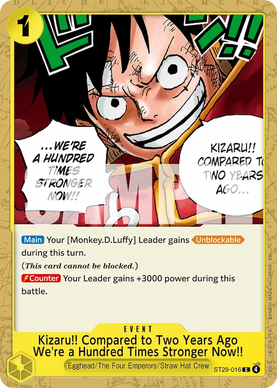 Kizaru!! Compared to Two Years Ago We're a Hundred Times Stronger Now!! #st29-016 – Starter Deck 29: Egghead