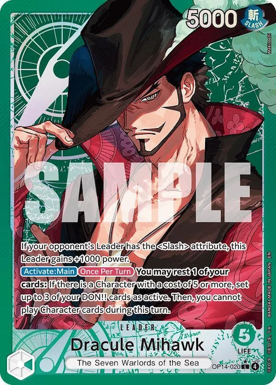 Dracule Mihawk - OP14-020 (Alternate Art) #op14-020 – The Azure Sea's Seven