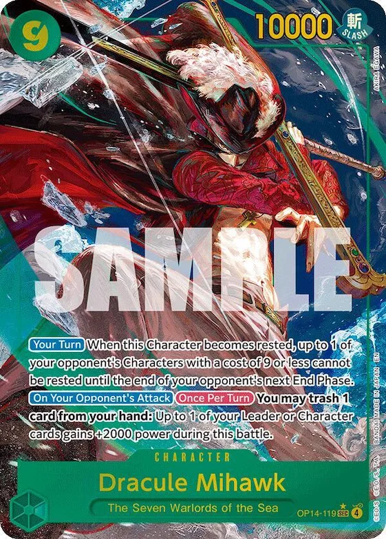 Dracule Mihawk - OP14-119 (Alternate Art) #op14-119 – The Azure Sea's Seven