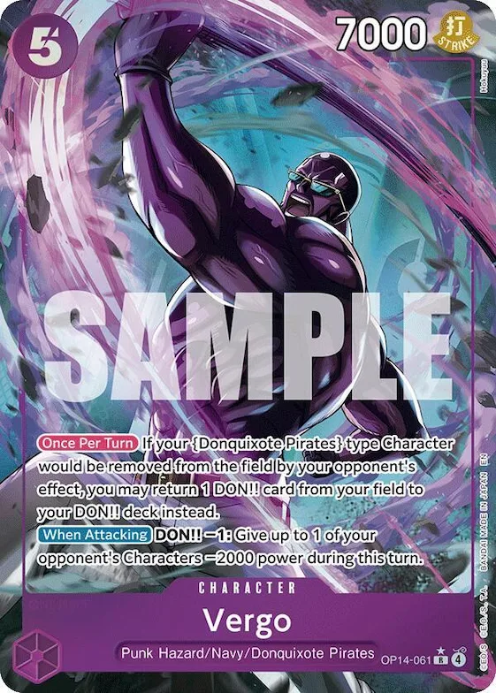 Vergo (Alternate Art) #op14-061 – The Azure Sea's Seven