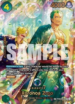 Roronoa Zoro - PRB02-006 (SP) prb2-006 – OP14 – The Azure Sea's Seven