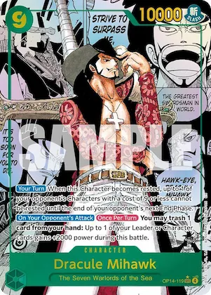 Dracule Mihawk (Manga) op14-119 – OP14 – The Azure Sea's Seven