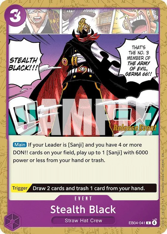 Stealth Black #eb4-041 – The Azure Sea's Seven Release Event Cards
