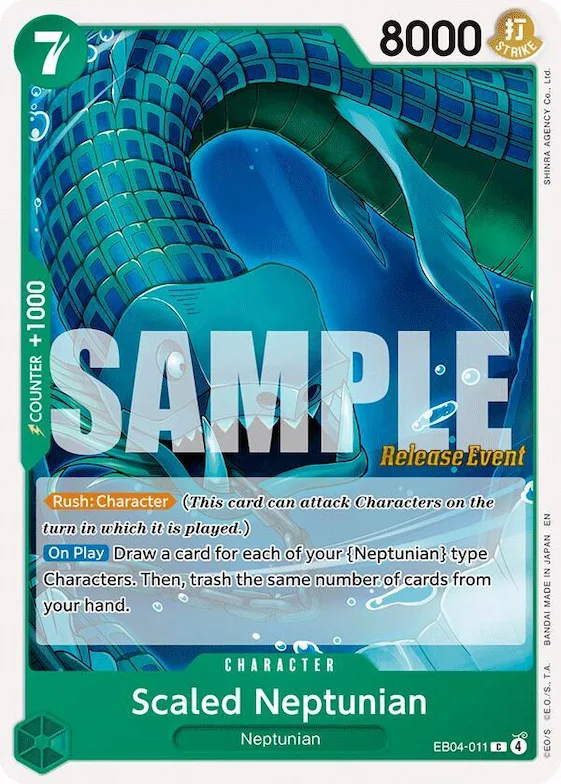Scaled Neptunian #eb4-011 – The Azure Sea's Seven Release Event Cards