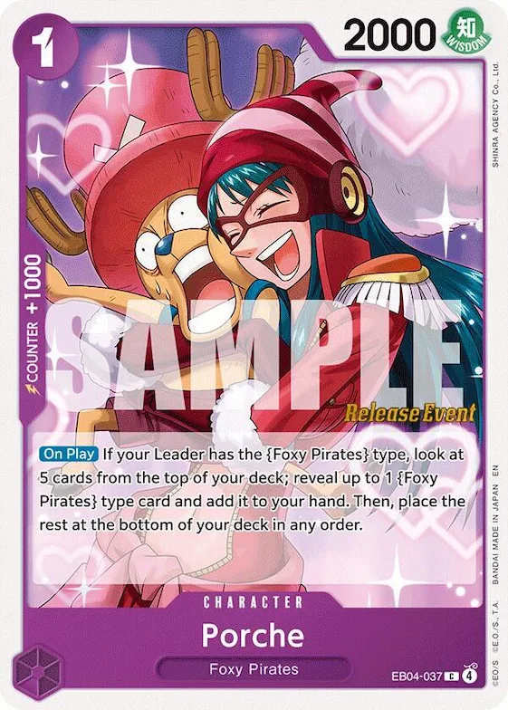 Porché eb4-037 – OP14 – The Azure Sea's Seven Release Event Cards