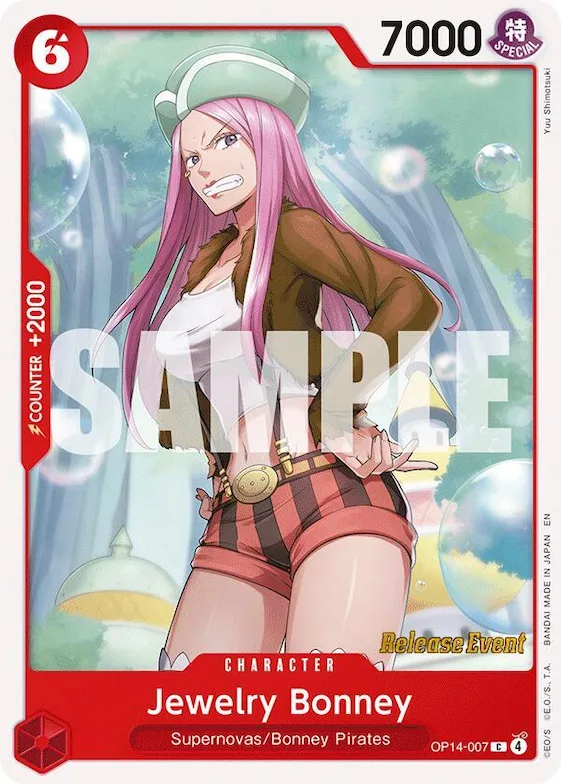 Jewelry Bonney op14-007 – OP14 – The Azure Sea's Seven Release Event Cards