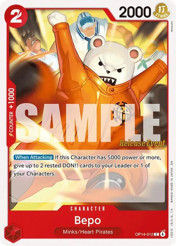 Bepo op14-012 – OP14 – The Azure Sea's Seven Release Event Cards