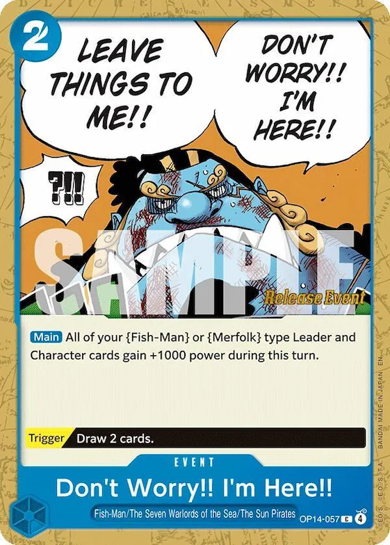 Don't Worry!! I'm Here!! #op14-057 – The Azure Sea's Seven Release Event Cards