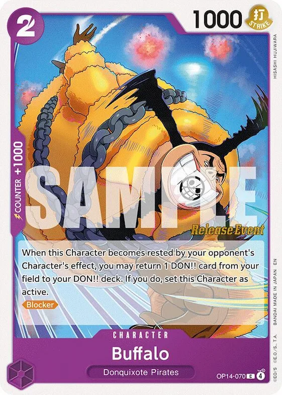 Buffalo op14-070 – OP14 – The Azure Sea's Seven Release Event Cards