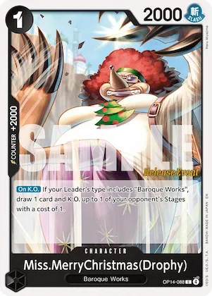 Miss.MerryChristmas(Drophy) #op14-088 – The Azure Sea's Seven Release Event Cards