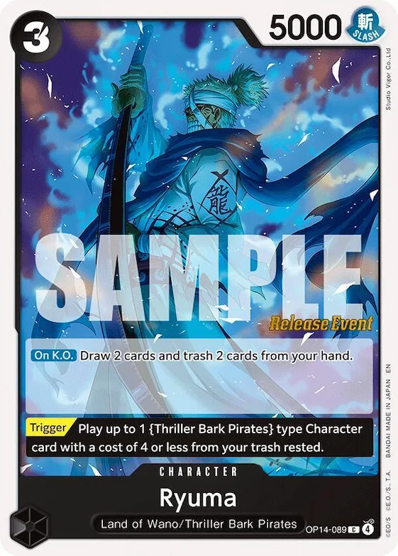 Ryuma op14-089 – OP14 – The Azure Sea's Seven Release Event Cards