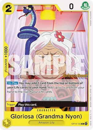 Gloriosa(Mamie Nyon) op14-103 – OP14 – The Azure Sea's Seven Release Event Cards