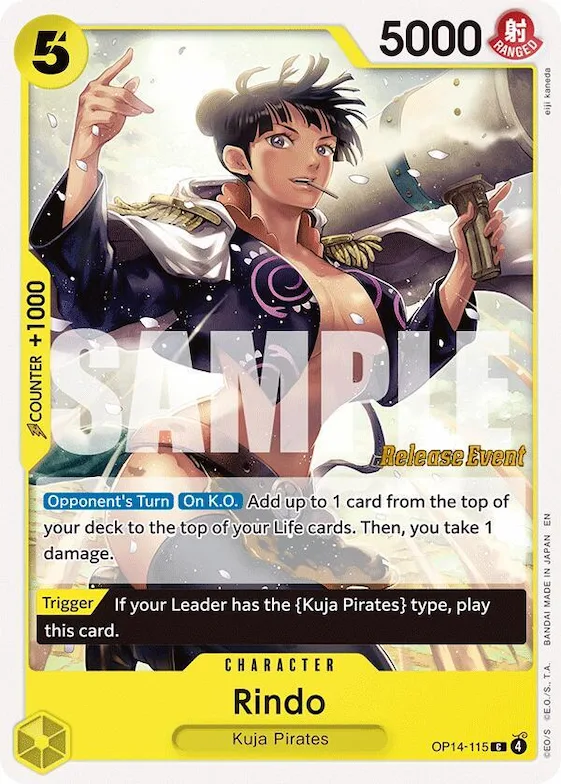 Rindo op14-115 – OP14 – The Azure Sea's Seven Release Event Cards