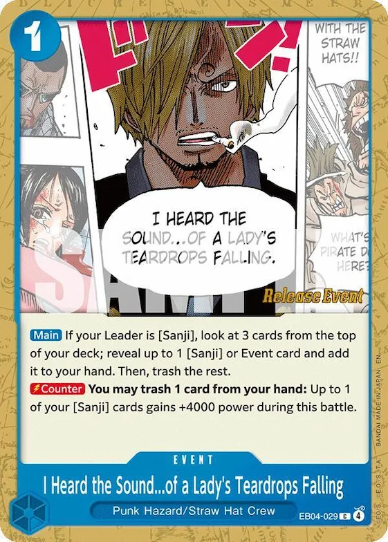 I Heard the Sound...of a Lady's Teardrops Falling #eb4-029 – The Azure Sea's Seven Release Event Cards