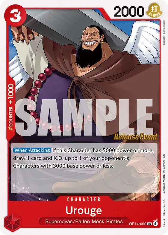 Urouge op14-002 – OP14 – The Azure Sea's Seven Release Event Cards