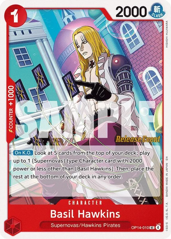 Basil Hawkins #op14-010 – The Azure Sea's Seven Release Event Cards