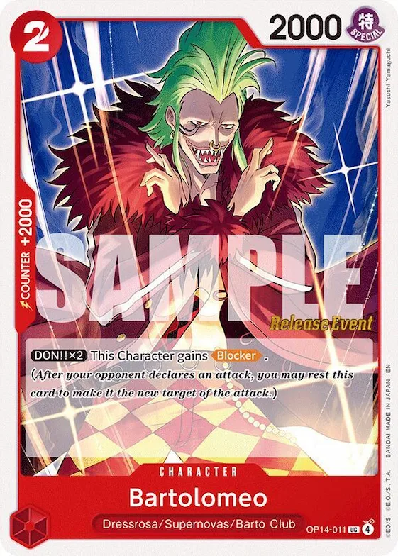 Bartolomeo #op14-011 – The Azure Sea's Seven Release Event Cards