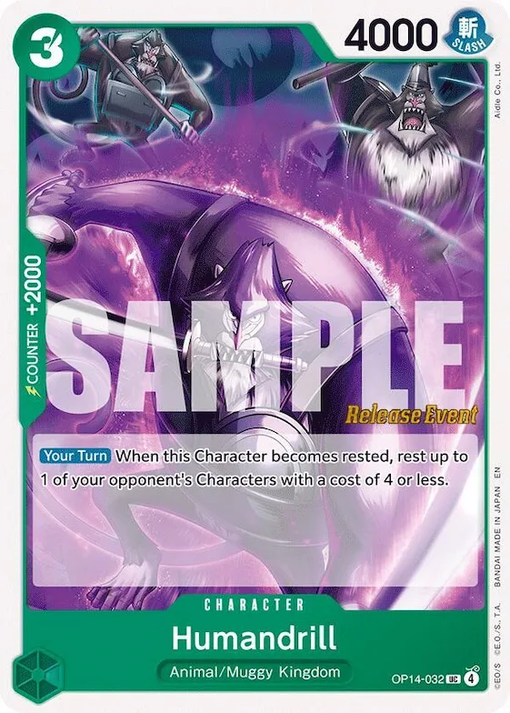 Humandrill #op14-032 – The Azure Sea's Seven Release Event Cards