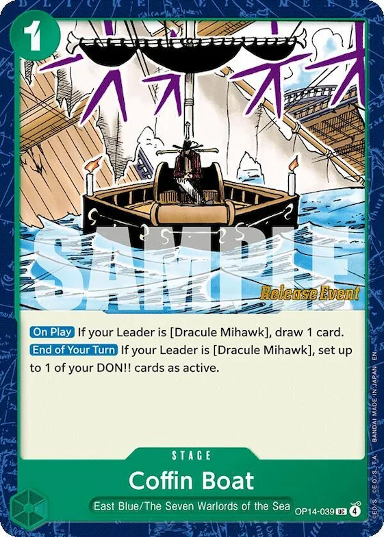 Coffin Boat #op14-039 – The Azure Sea's Seven Release Event Cards