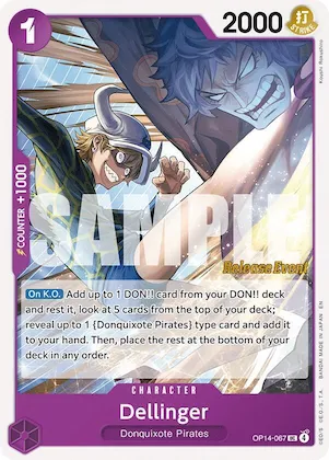 Dellinger op14-067 – OP14 – The Azure Sea's Seven Release Event Cards