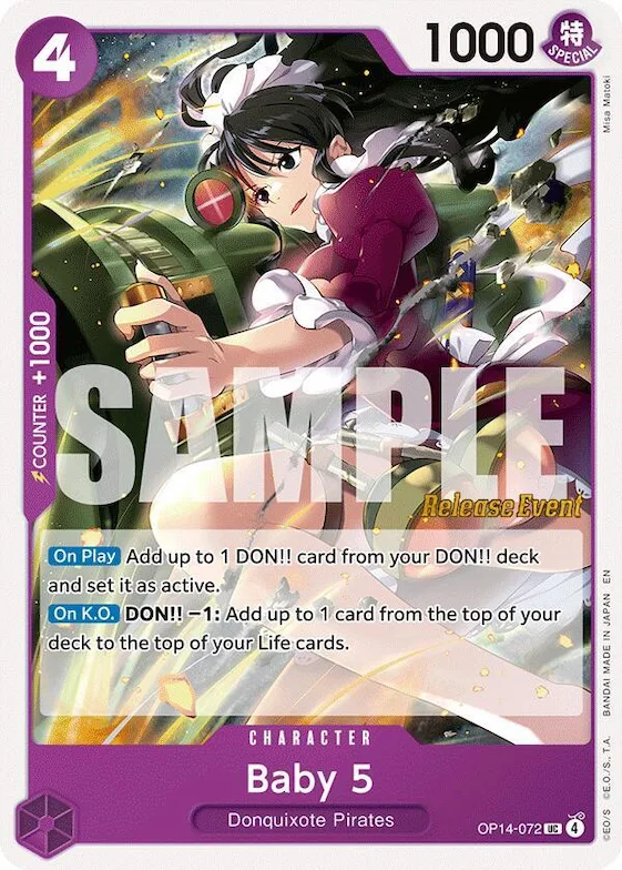 Baby 5 #op14-072 – The Azure Sea's Seven Release Event Cards