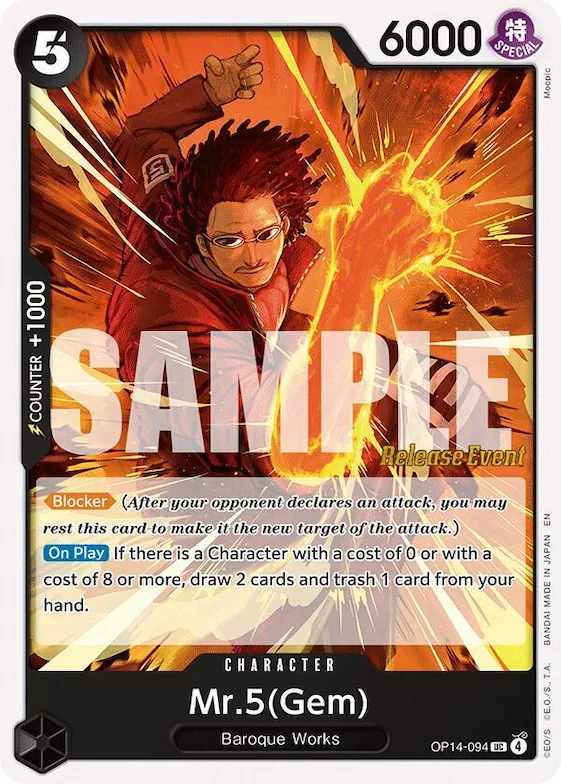 Mr.5(Gem) #op14-094 – The Azure Sea's Seven Release Event Cards