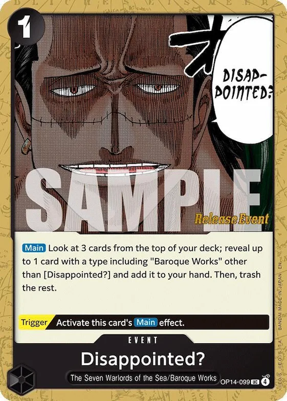 Un souci ? op14-099 – OP14 – The Azure Sea's Seven Release Event Cards