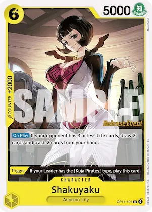 Shakuyaku op14-107 – OP14 – The Azure Sea's Seven Release Event Cards