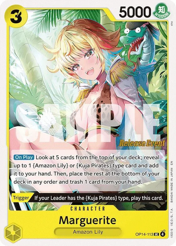 Marguerite #op14-113 – The Azure Sea's Seven Release Event Cards