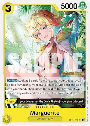Marguerite #op14-113 – The Azure Sea's Seven Release Event Cards