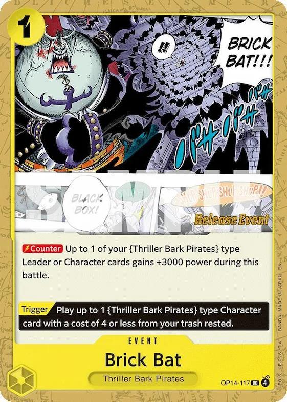 Brick Bat op14-117 – OP14 – The Azure Sea's Seven Release Event Cards