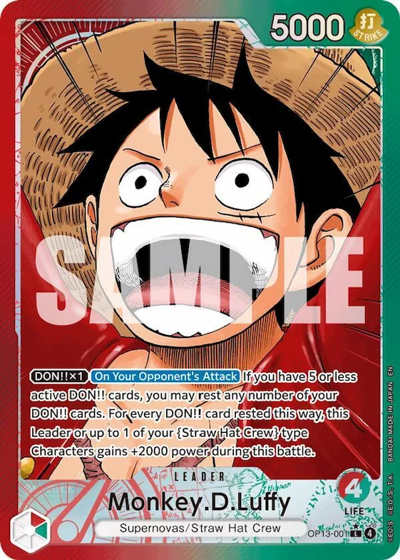 Monkey.D.Luffy (001) (Alternate Art) #op13-001 – Carrying On His Will