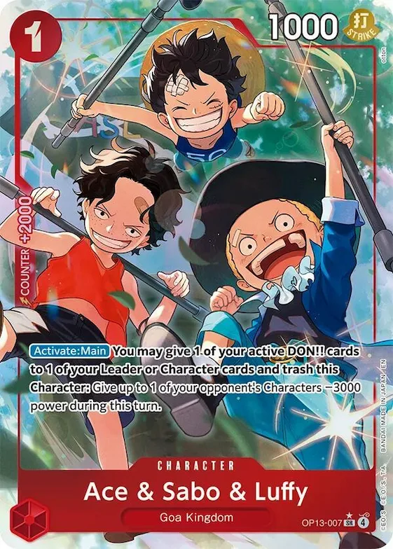 Ace & Sabo & Luffy (Alternate Art) #op13-007 – Carrying On His Will