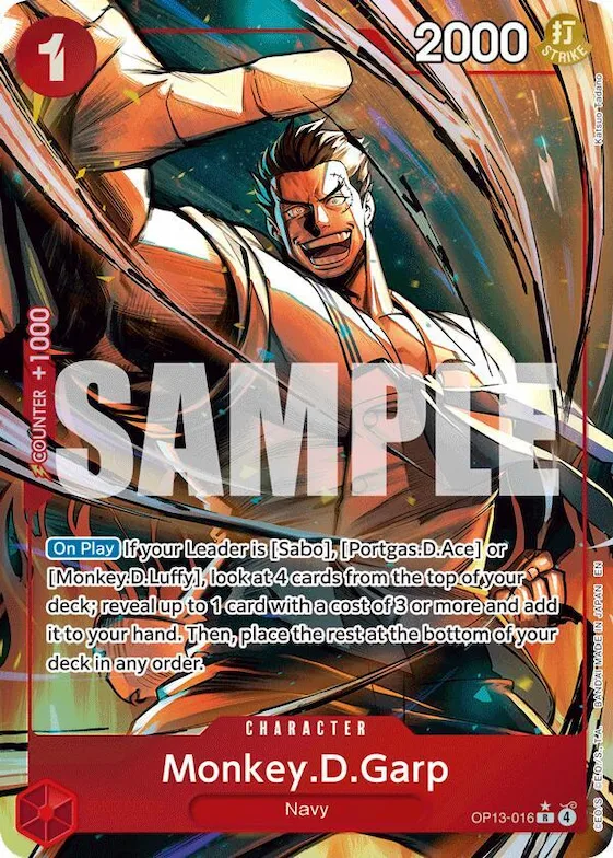 Monkey.D.Garp (Alternate Art) #op13-016 – Carrying On His Will