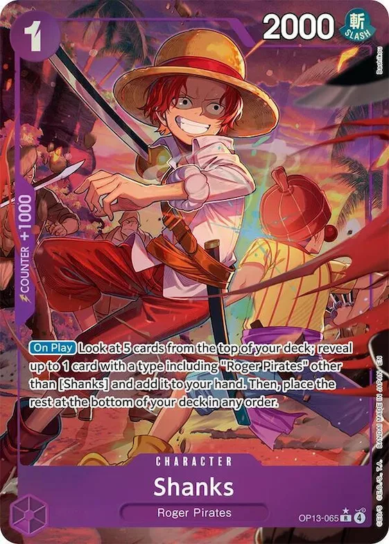 Shanks (065) (Alternate Art) #op13-065 – Carrying On His Will
