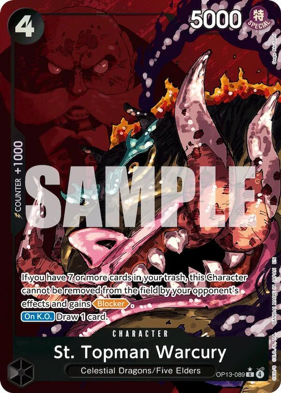 St. Topman Warcury (Alternate Art) #op13-089 – Carrying On His Will