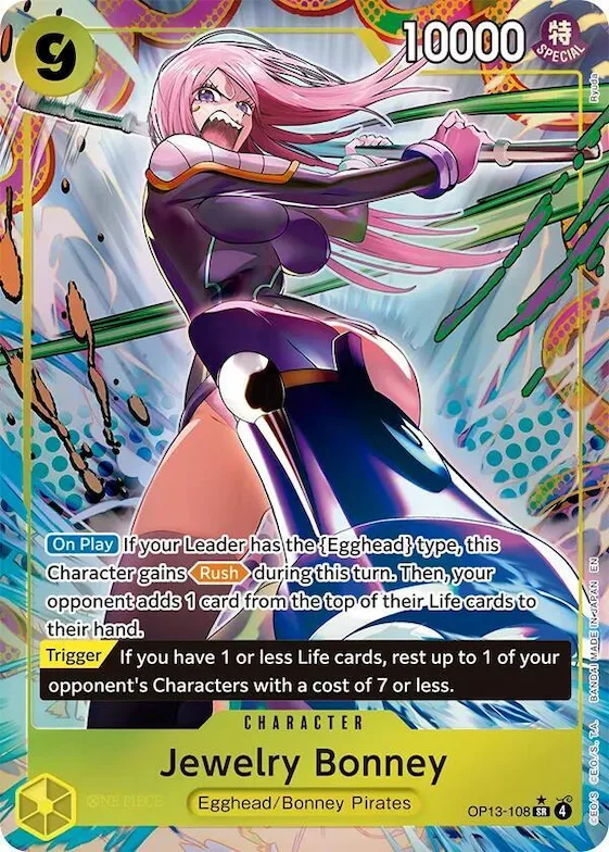Jewelry Bonney (108) (Alternate Art) #op13-108 – Carrying On His Will